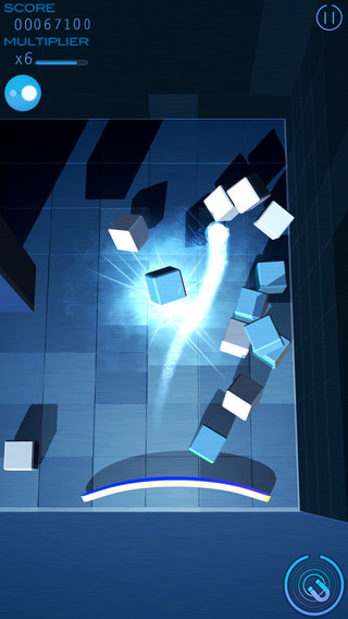 Screenshot del gioco Grey Cubes su iPhone