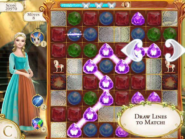 Screenshot del gioco Cenerentola Lampi di Gemme