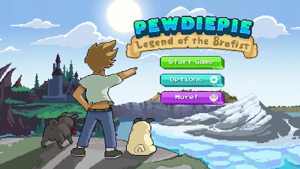 Screenshot del gioco PewDiePie: Legend of the Brofist