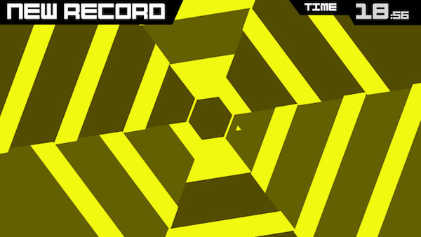 Screenshot di Super Hexagon